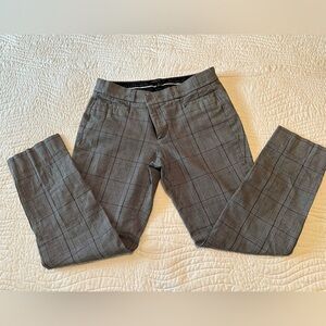 Banana Republic Women's Gray Plaid Trousers